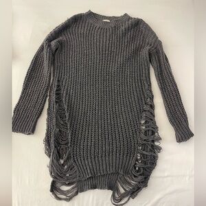 Long knit sweater